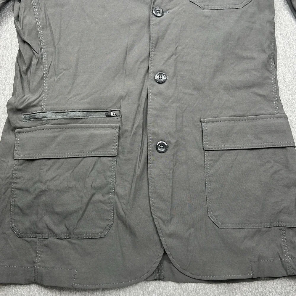 Eddie Bauer Travex Blazer Jacket Mens 42 Tall Gray Lightweight‎ Travel Pockets